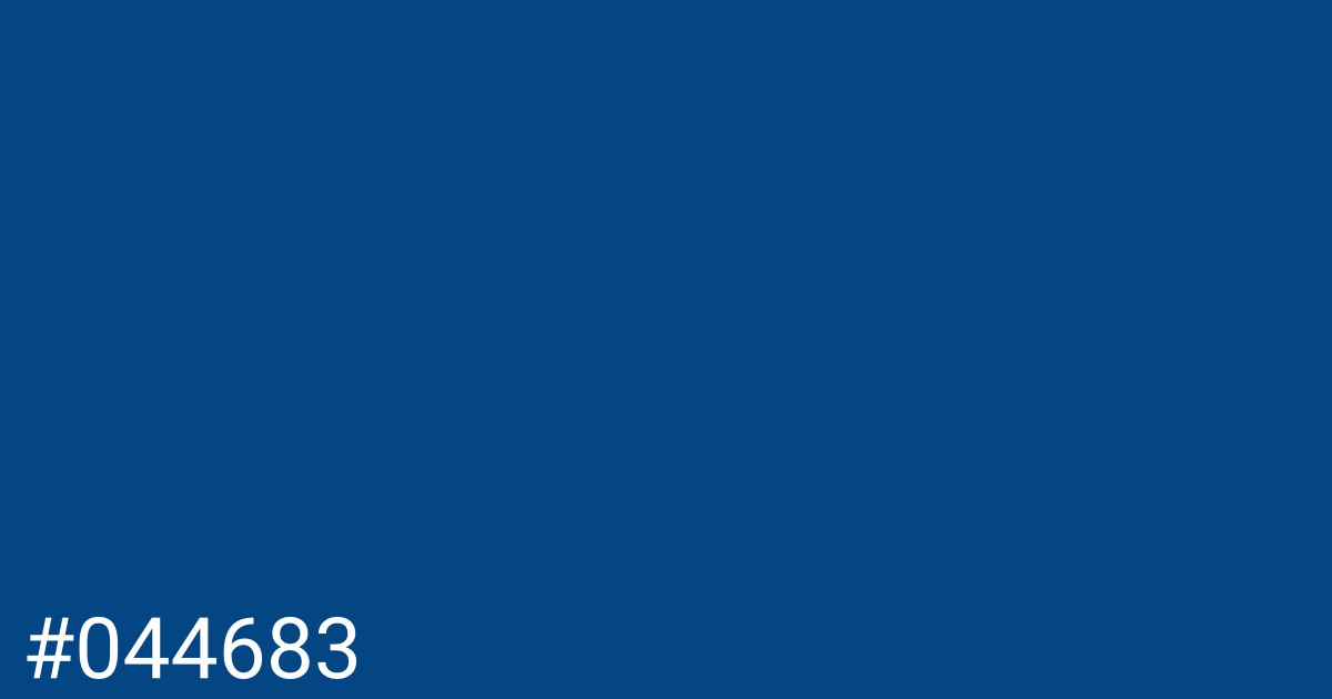 Hex color #044683 graphic