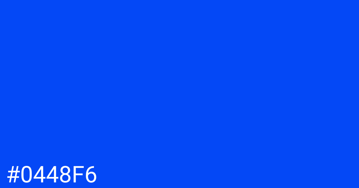 Hex color #0448f6 graphic