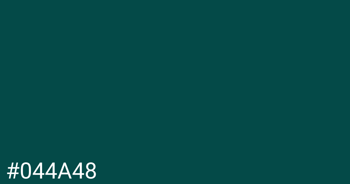 Hex color #044a48 graphic