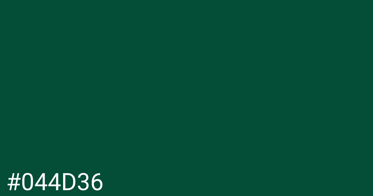 Hex color #044d36 graphic