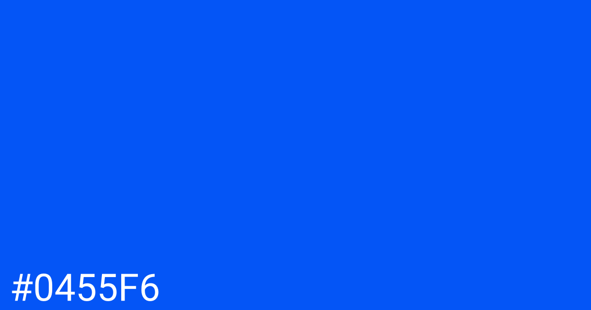 Hex color #0455f6 graphic