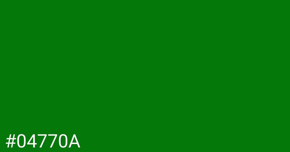 Hex color #04770a graphic