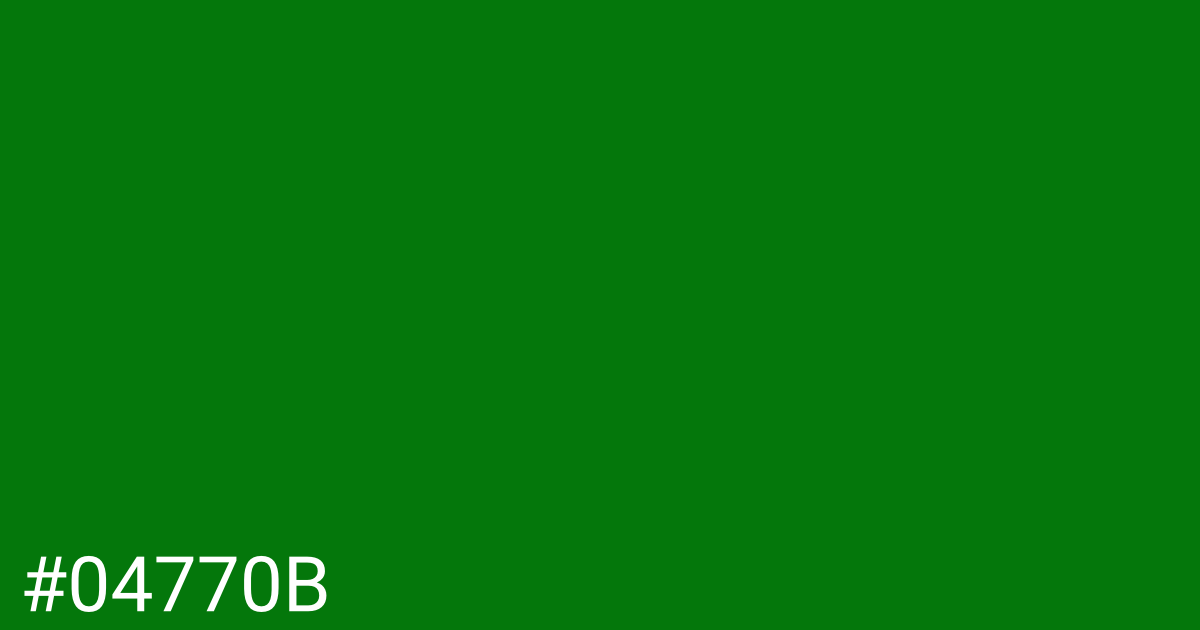 Hex color #04770b graphic