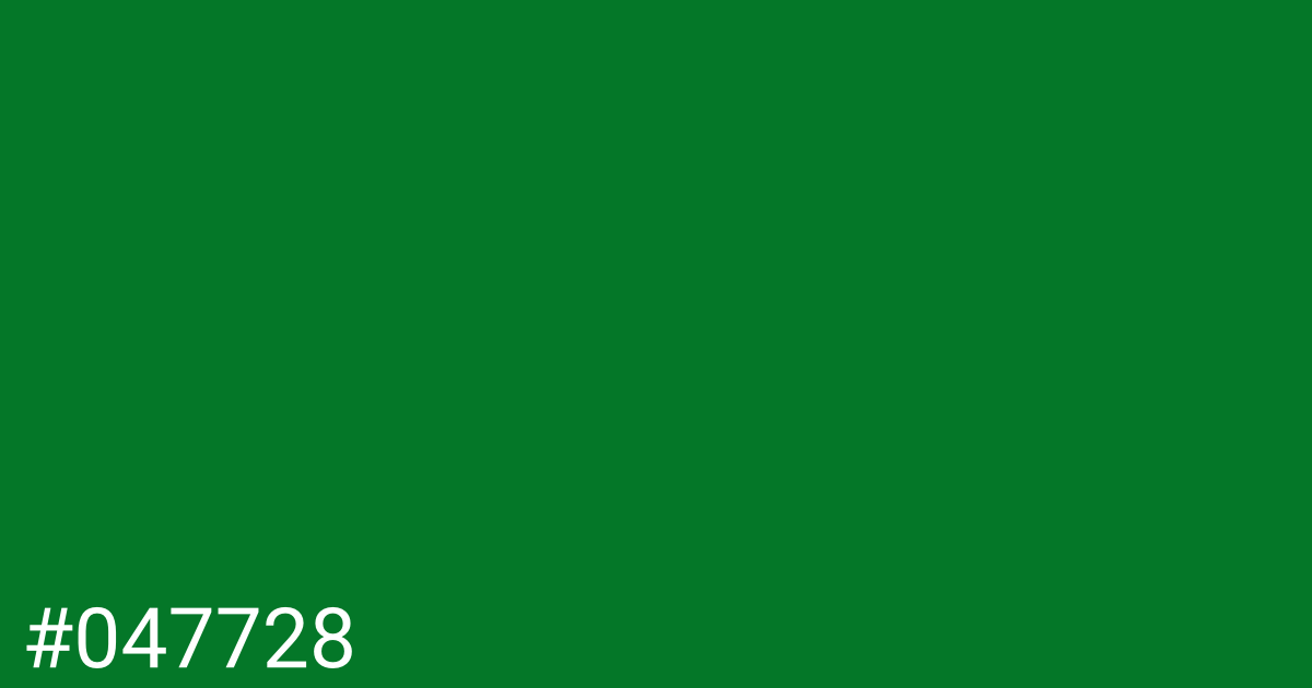 Hex color #047728 graphic