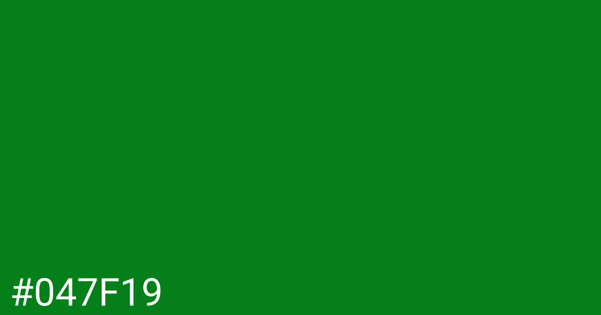 Hex color #047f19 graphic