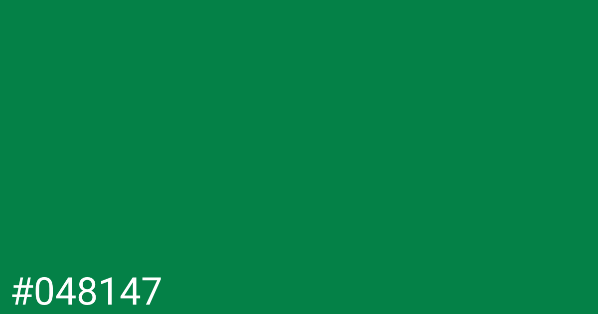 Hex color #048147 graphic