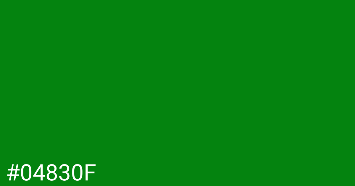 Hex color #04830f graphic