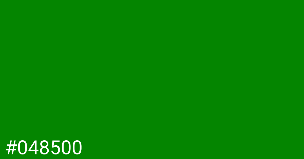 Hex color #048500 graphic