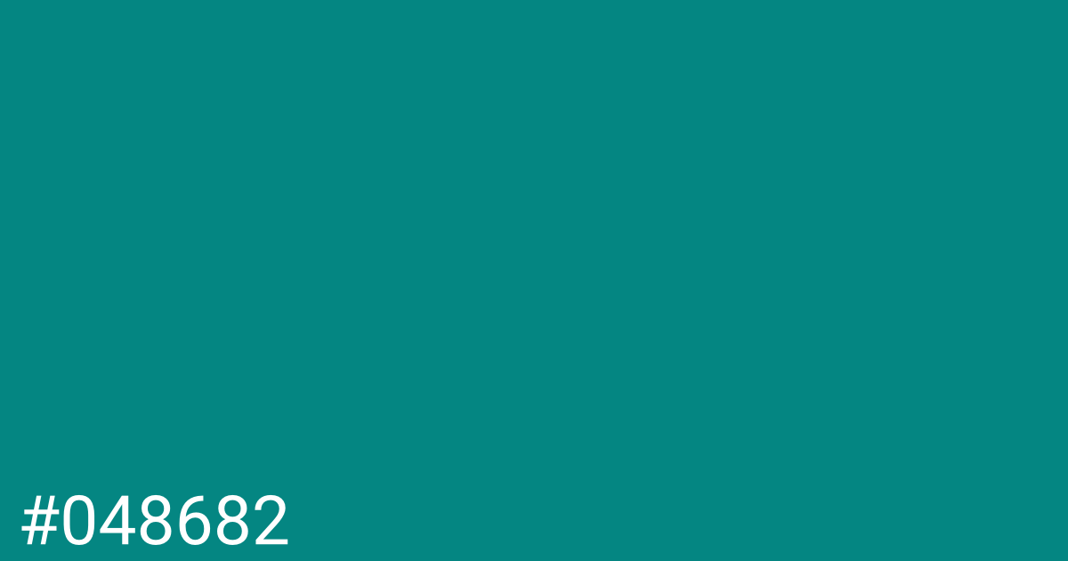 Hex color #048682 graphic