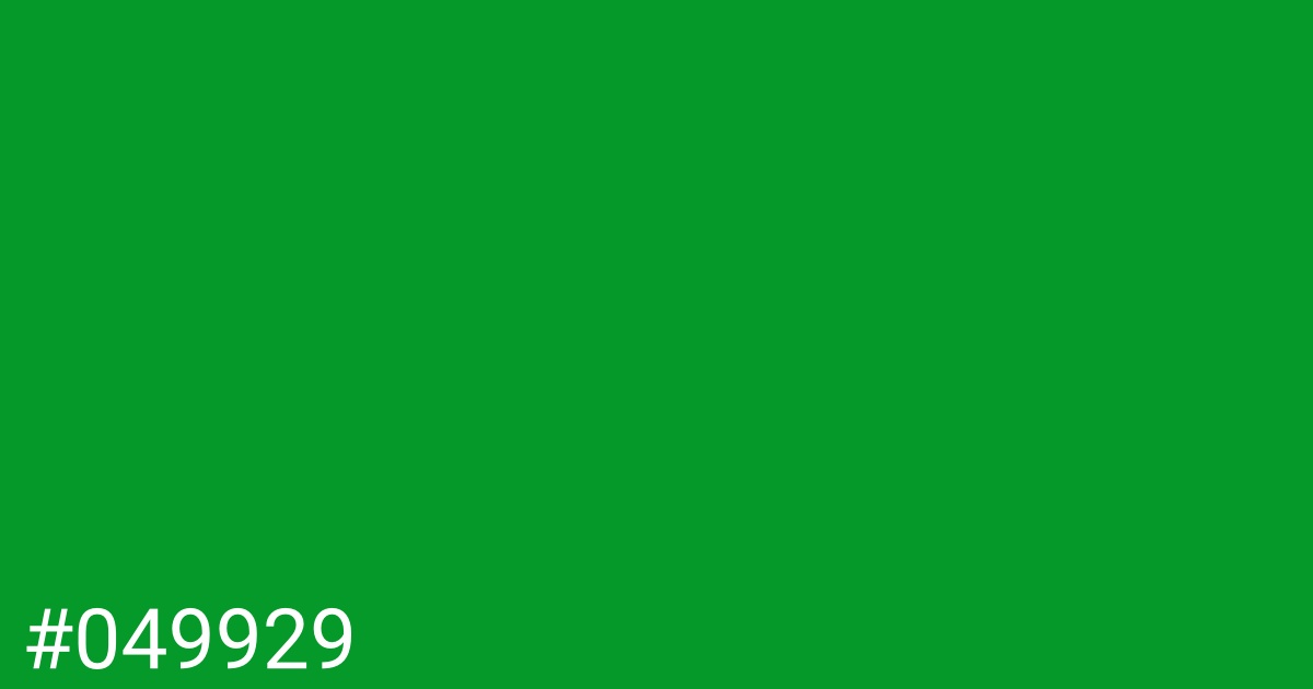 Hex color #049929 graphic
