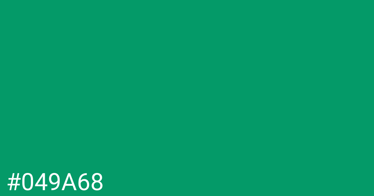 Hex color #049a68 graphic