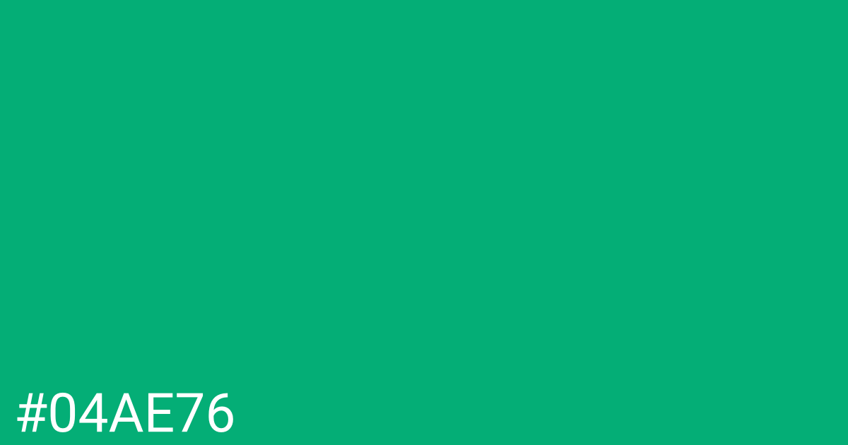 Hex color #04ae76 graphic