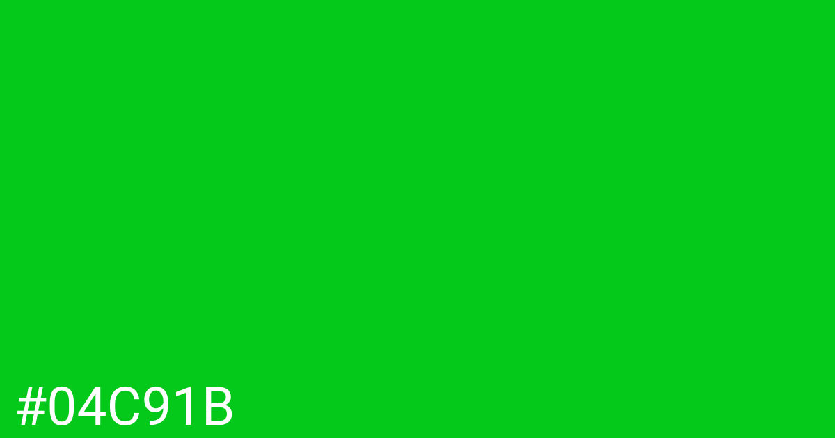 Hex color #04c91b graphic
