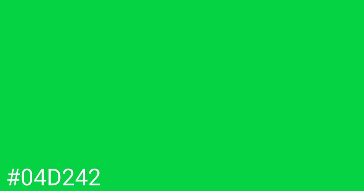 Hex color #04d242 graphic