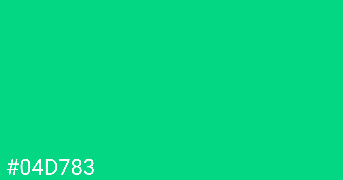 Hex color #04d783 graphic