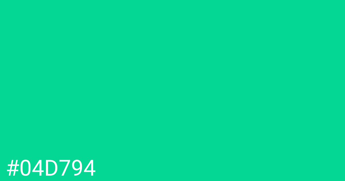 Hex color #04d794 graphic