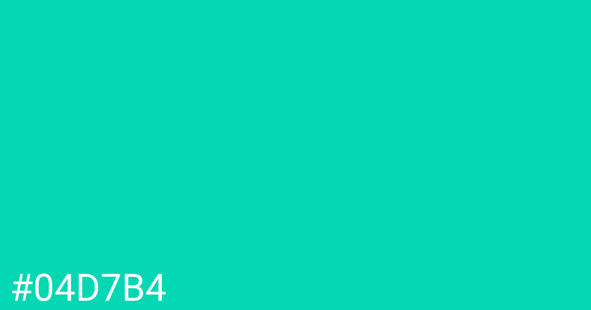 Hex color #04d7b4 graphic