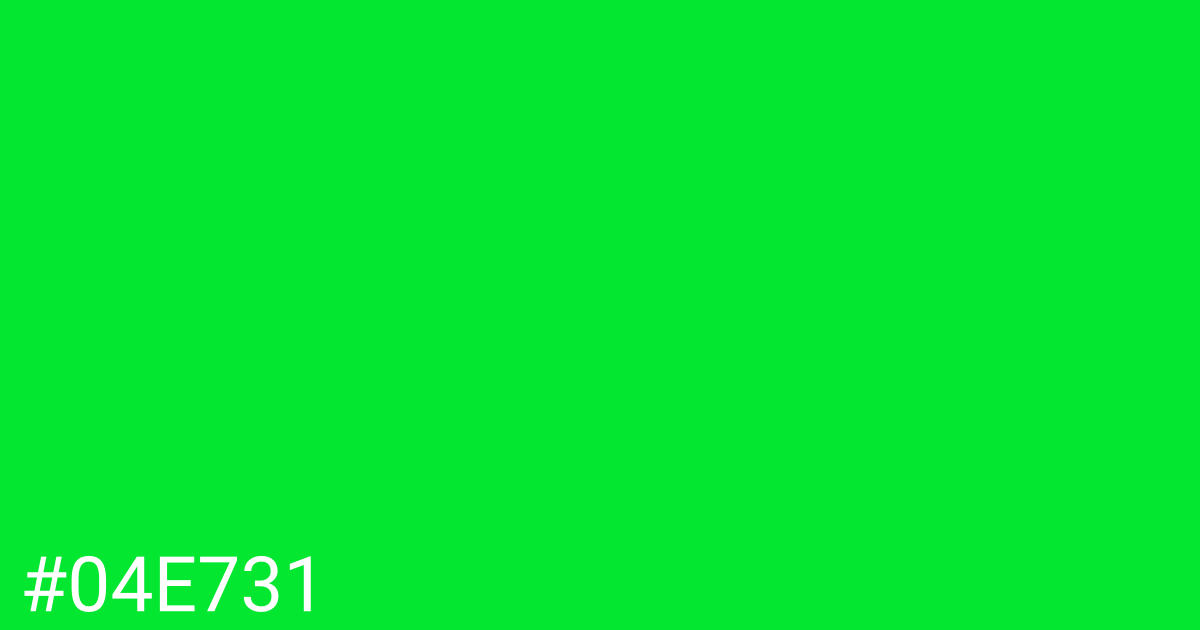 Hex color #04e731 graphic