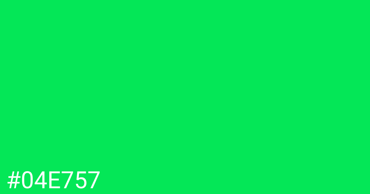 Hex color #04e757 graphic