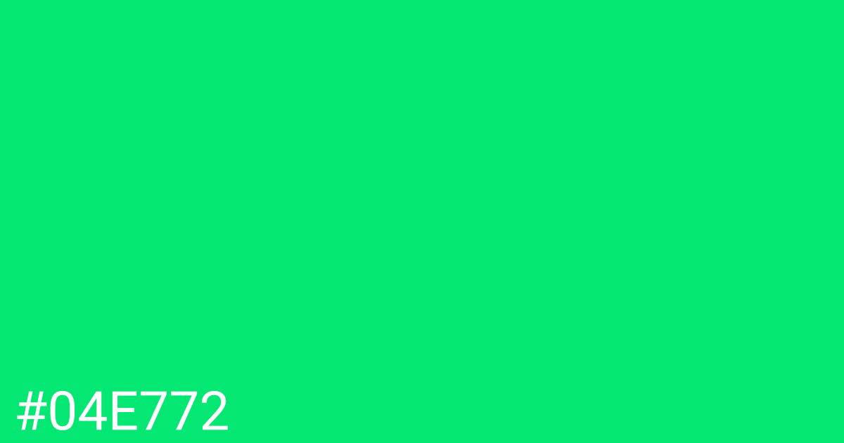 Hex color #04e772 graphic