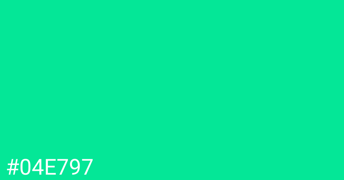 Hex color #04e797 graphic