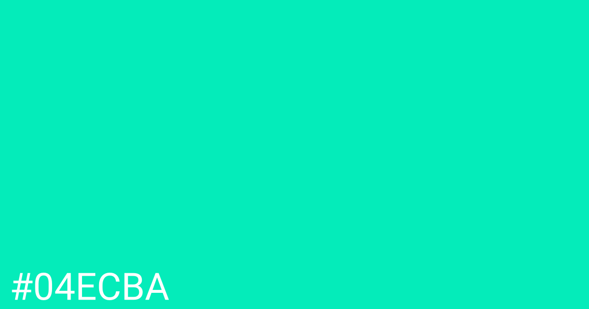 Hex color #04ecba graphic