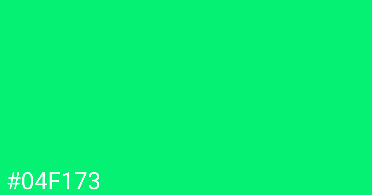 Hex color #04f173 graphic