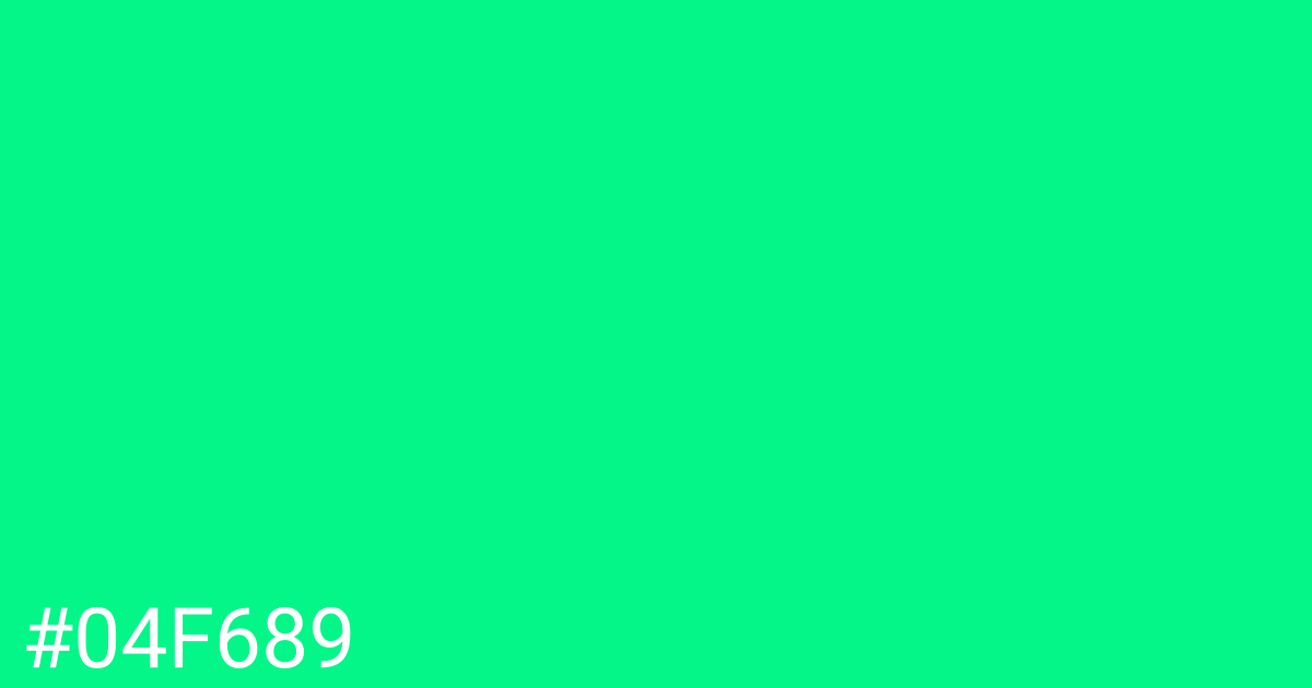 Hex color #04f689 graphic