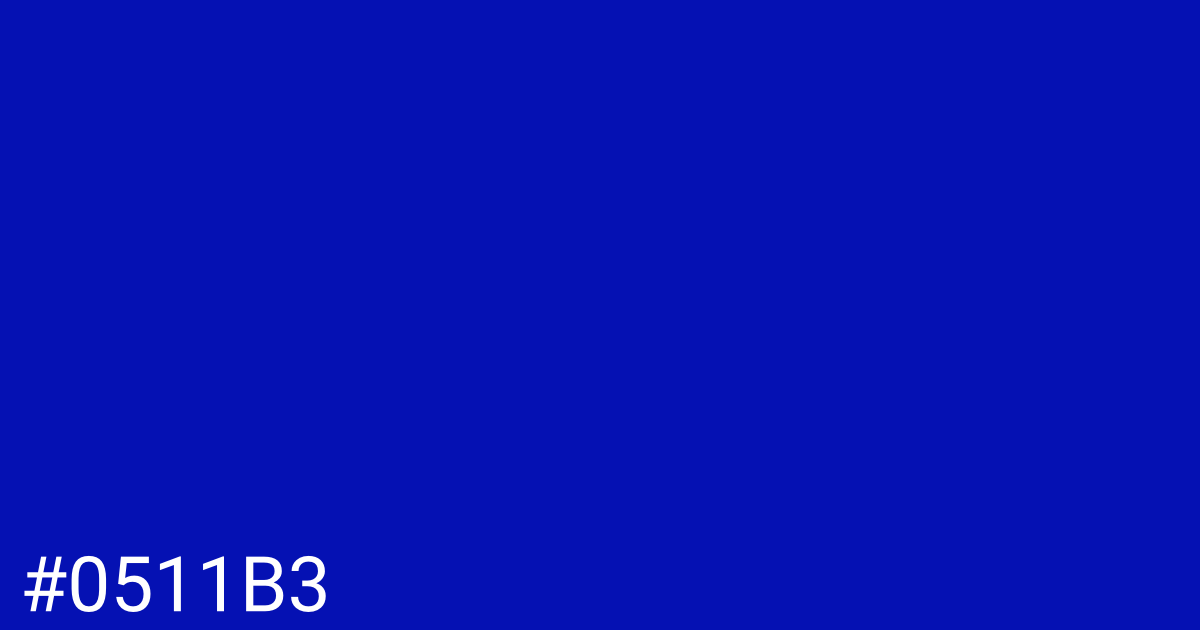 Hex color #0511b3 graphic