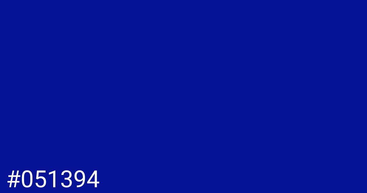 Hex color #051394 graphic