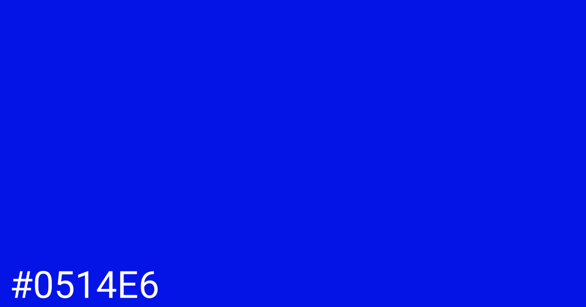 Hex color #0514e6 graphic