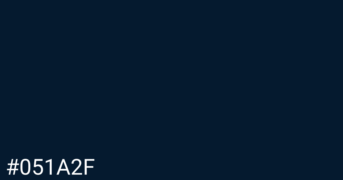 Hex color #051a2f graphic