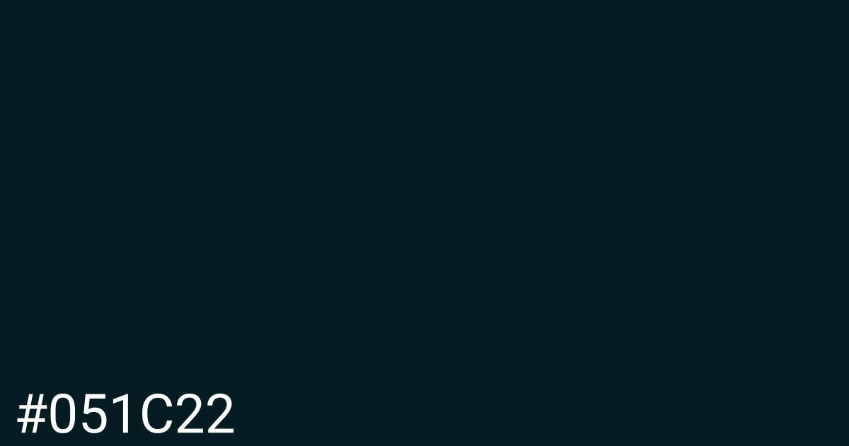 Hex color #051c22 graphic