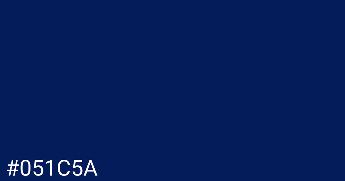 Hex color #051c5a graphic