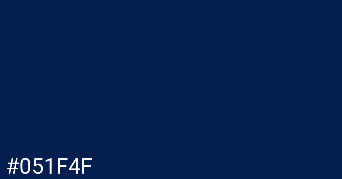 Hex color #051f4f graphic