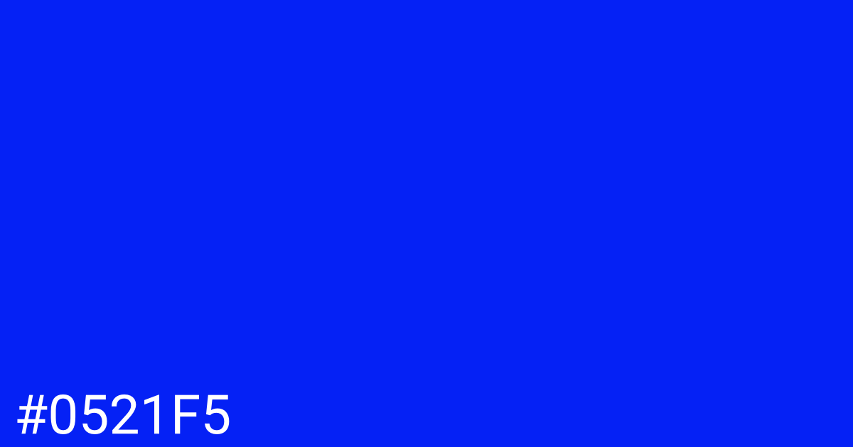 Hex color #0521f5 graphic