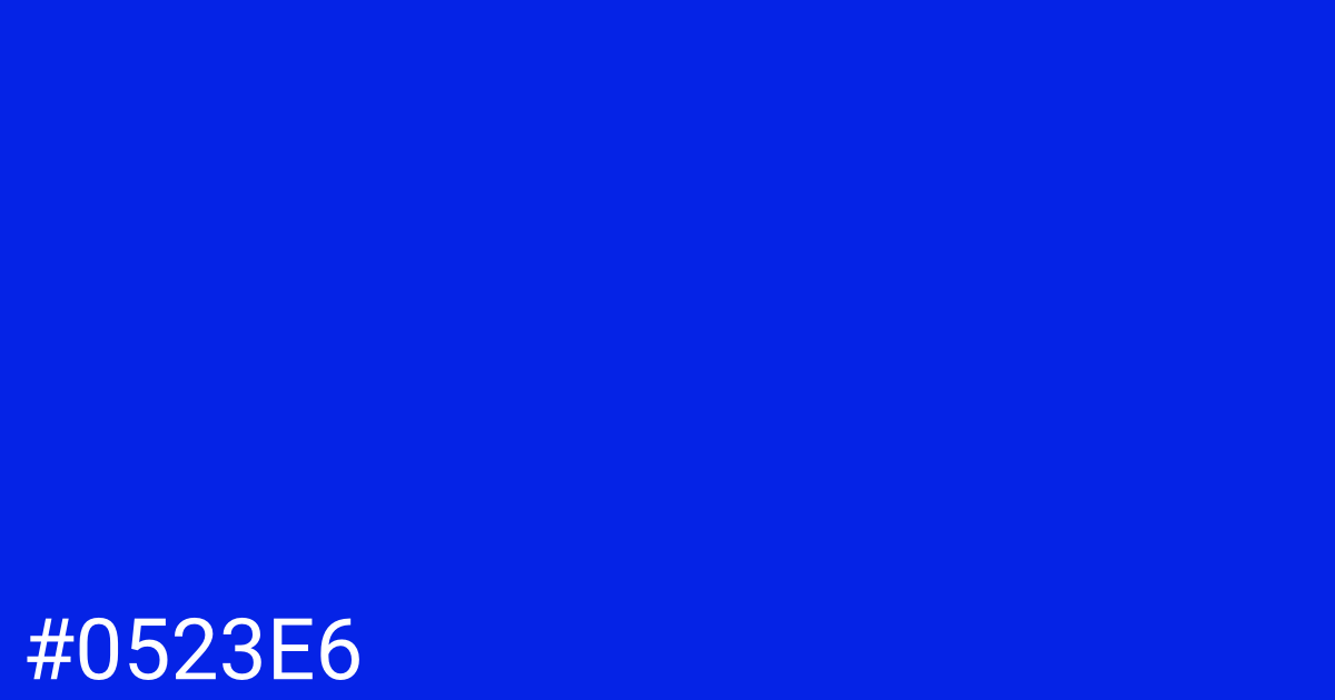 Hex color #0523e6 graphic