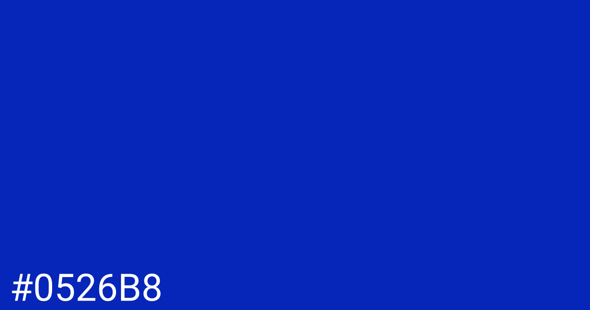 Hex color #0526b8 graphic