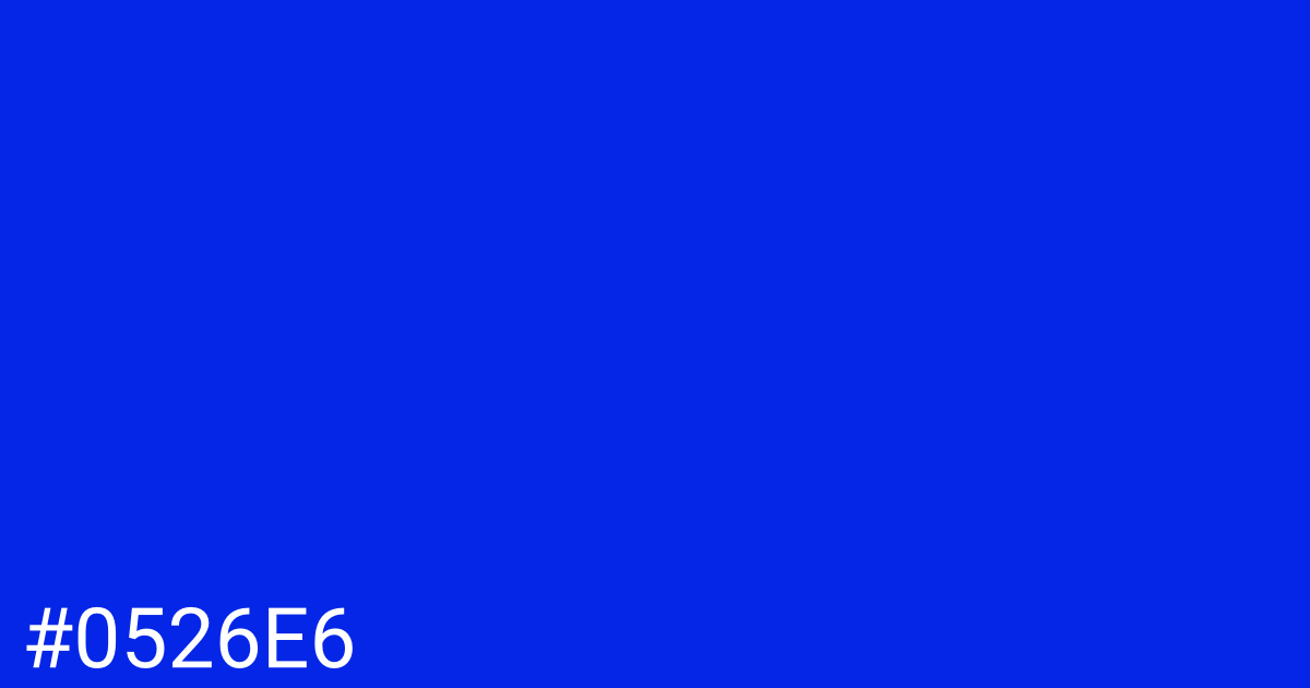 Hex color #0526e6 graphic