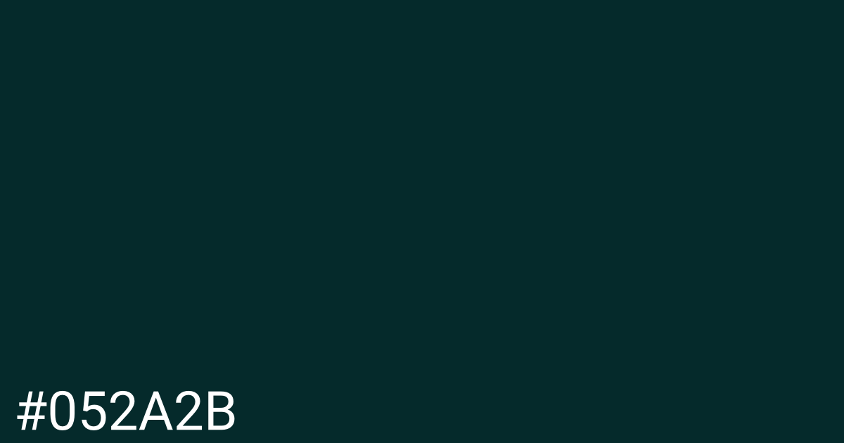 Hex color #052a2b graphic