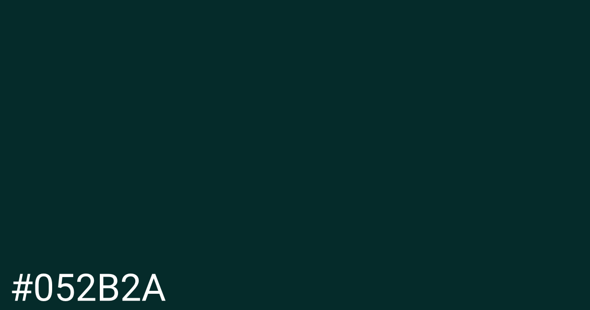 Hex color #052b2a graphic