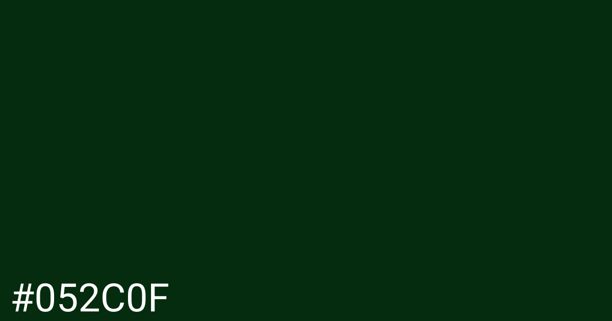 Hex color #052c0f graphic