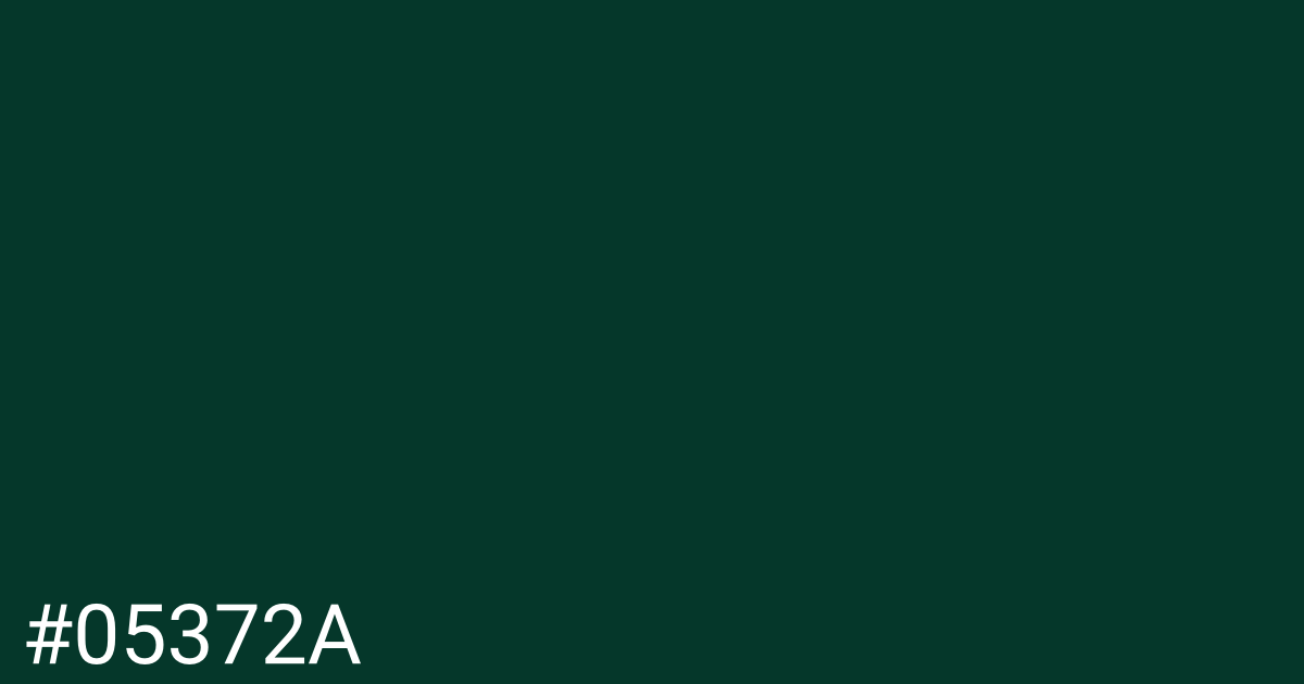 Hex color #05372a graphic