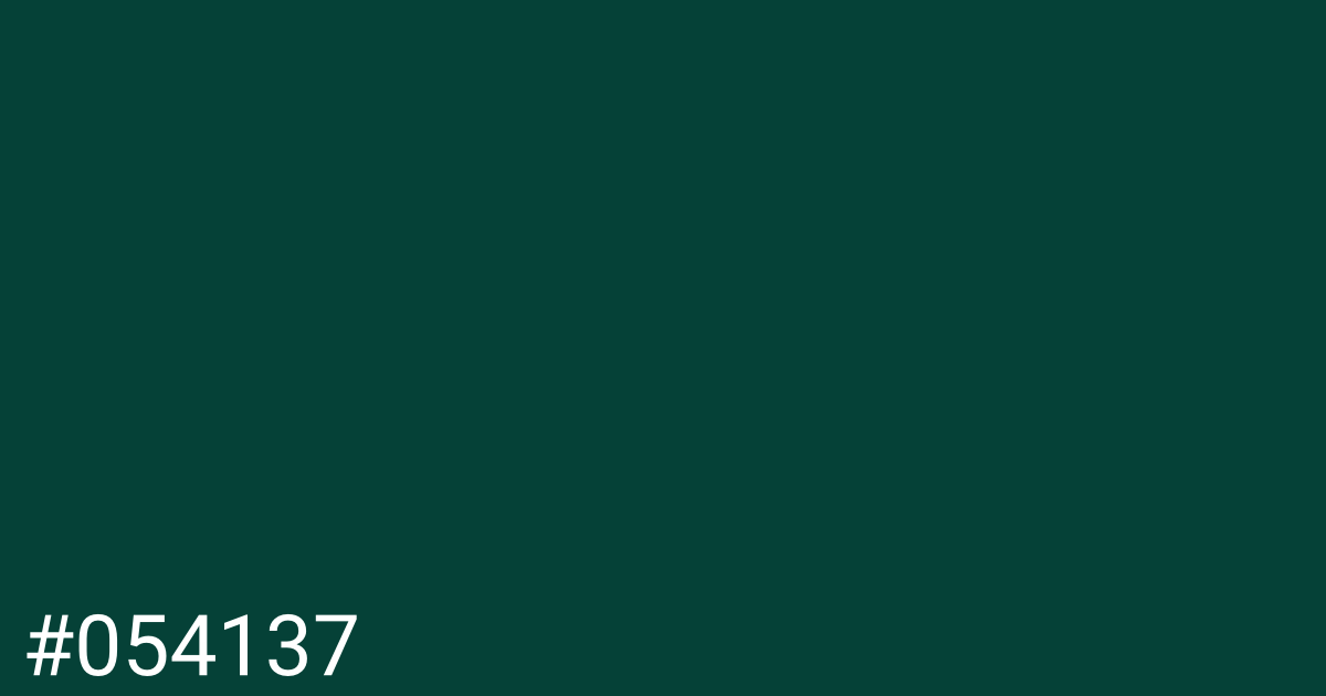 Hex color #054137 graphic