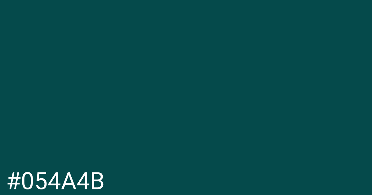 Hex color #054a4b graphic