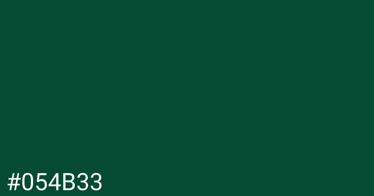 Hex color #054b33 graphic