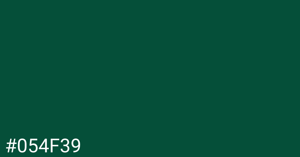 Hex color #054f39 graphic