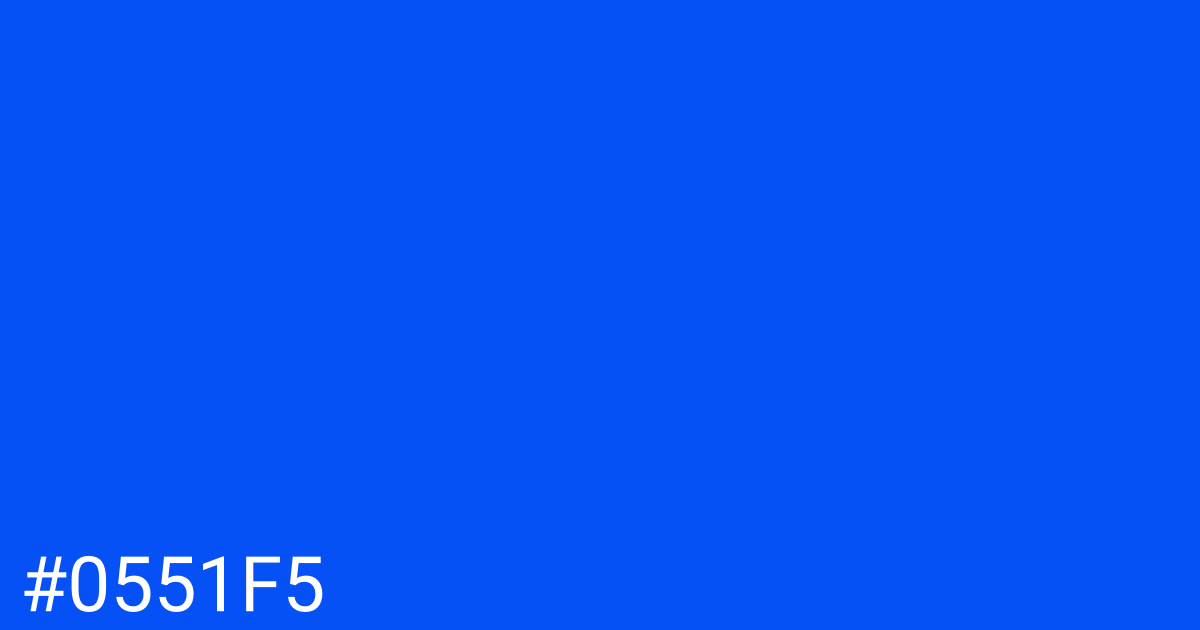 Hex color #0551f5 graphic