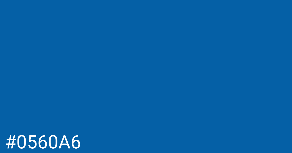 Hex color #0560a6 graphic