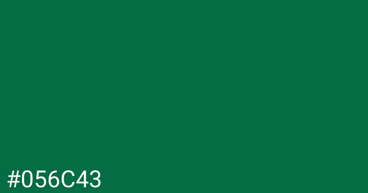 Hex color #056c43 graphic